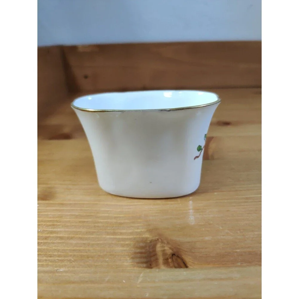 Aynsley England Bone China Pembroke Bird & Flowers Toothpick Holder Card Holder